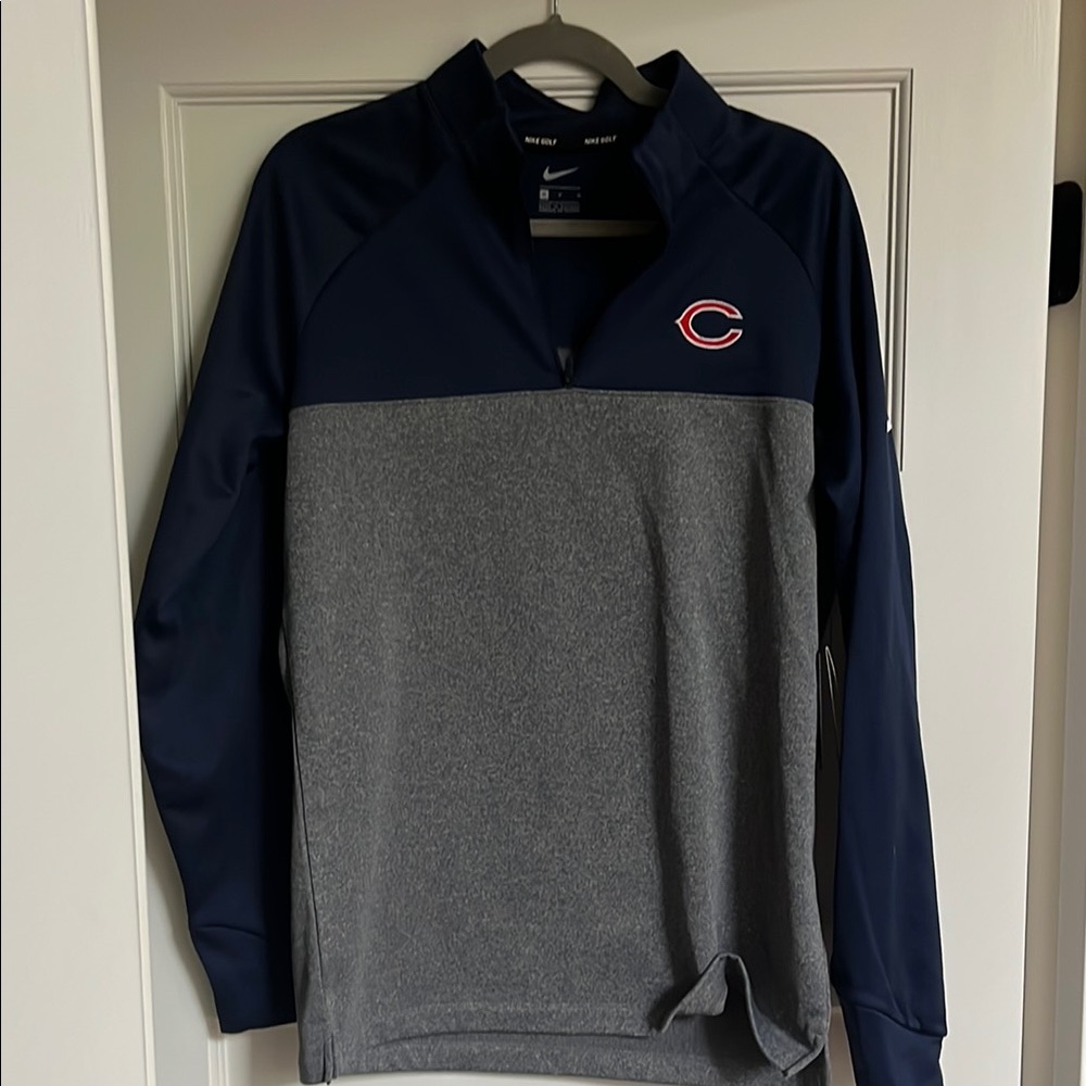 NWT Nike Golf Chicago Bears Navy and Gray Quarter-Zip Pullover